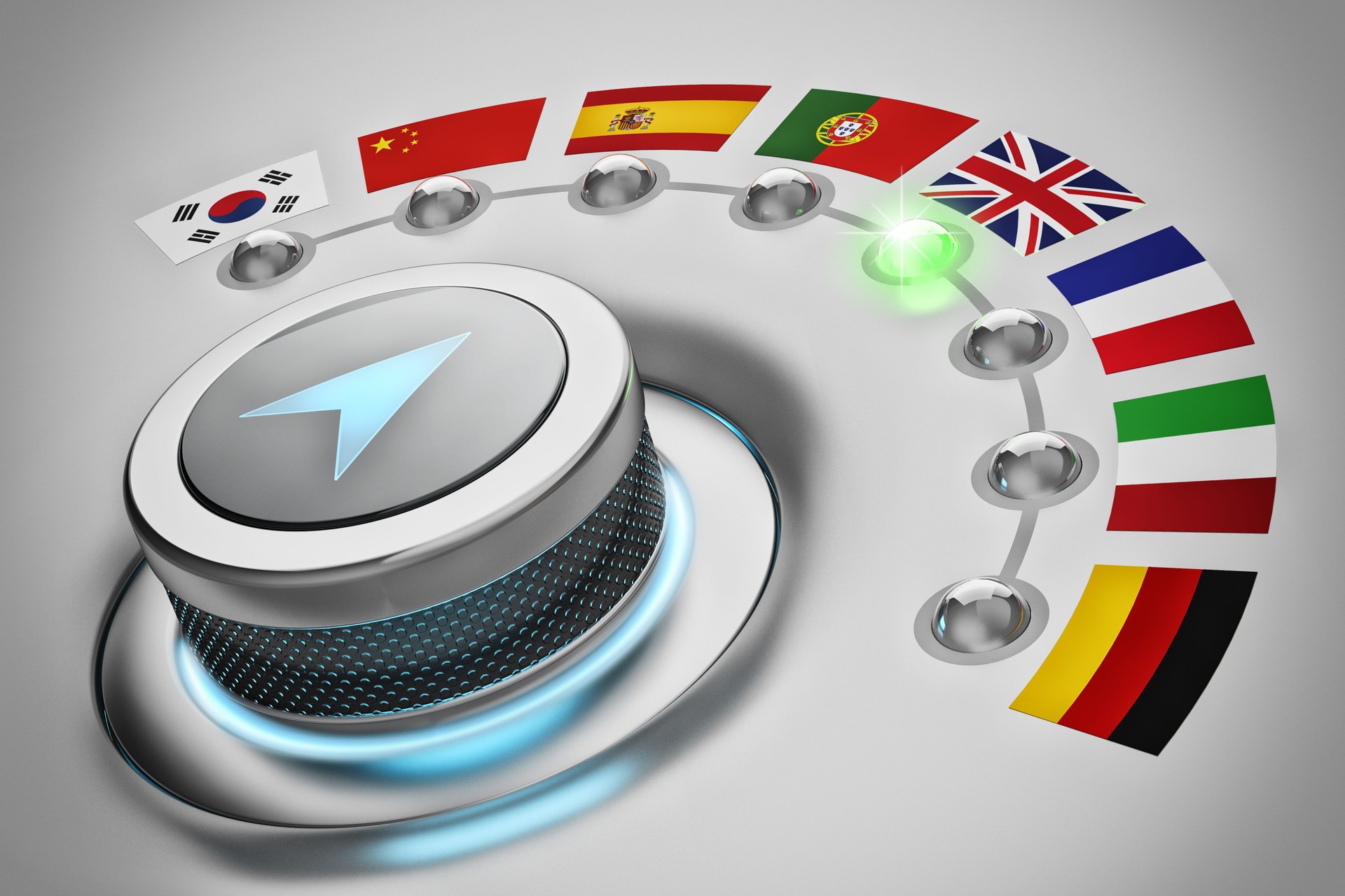 Foreign languages translation concept, online translator